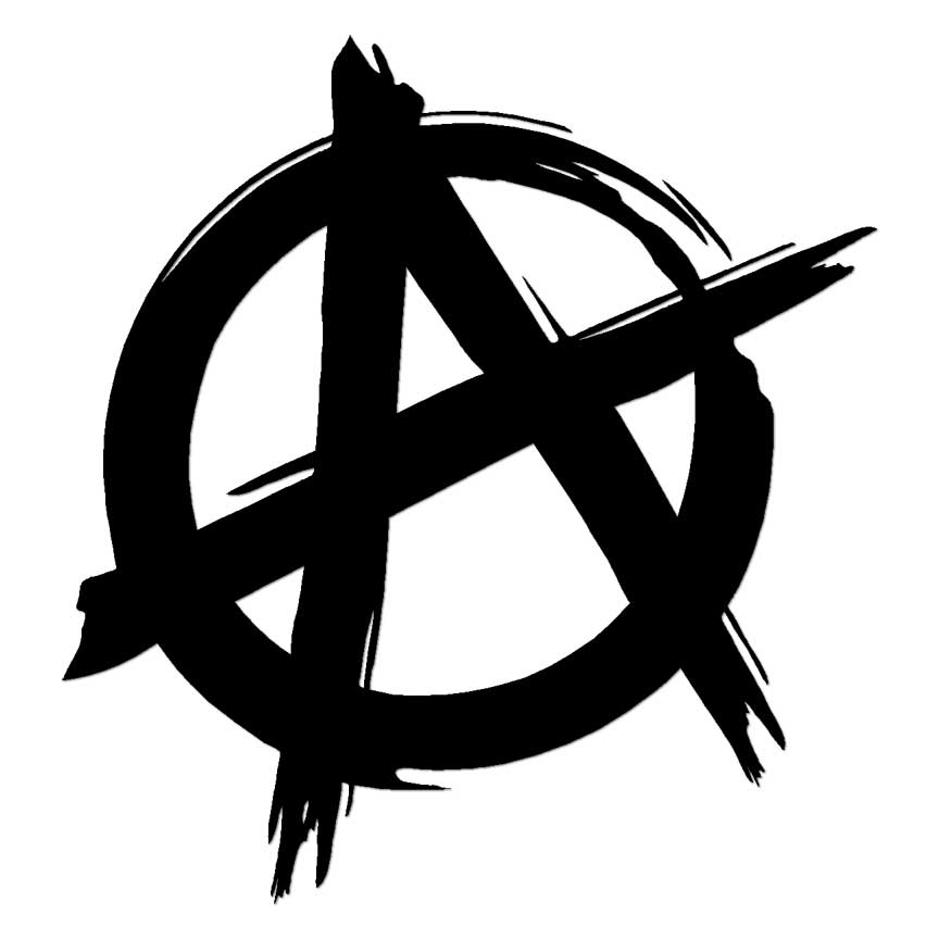 Anarchy Symbol, Vinyl Decal Sticker, Multiple Colors & Sizes #7217